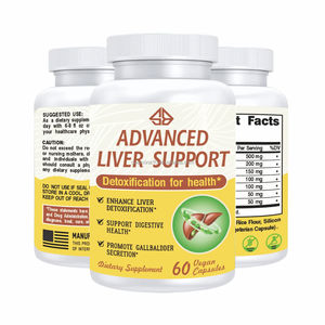 Suplemento Herbal para la Salud Digestiva y Desintoxicación del Hígado para Adultos, con Cúrcuma y Cardo Mariano, 60 Cápsulas Dietéticas - Product Image 1