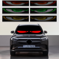 Écran LED flexible 2-en-1 pour camion, avec yeux de démon dynamiques, panneau d'affichage programmable via application, lumières de signalisation défilantes DIY pour voiture