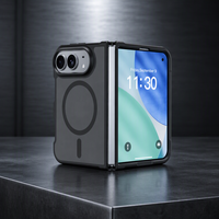 Coque de téléphone magnétique givrée Duo Slim pour iPhone, compatible avec la charge sans fil, protection mate, antichoc, anti-rayures, pliable