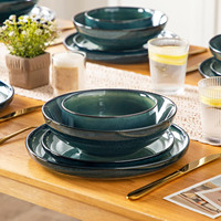 Vaisselle moderne européenne, ensembles d'assiettes et de bols, assiettes pour table à manger, vaisselle et assiettes, ensemble de vaisselle en céramique rustique