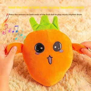 Peluches sensorielles aux formes de fruits (Fraise, Banane, Carotte) – Jouet interactif musical pour enfants de 14 ans et plus, unisexe, en polyester - Product Image 4