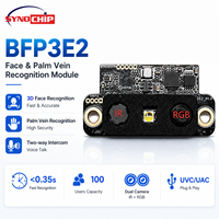 BFP3E2 Gesichts- und Handvenen-Erkennungsmodul DC4.5 12V UART-Schnittstelle Doppellinsen-Modul IR RGB-Erkennung Eingebettete Zugangskontrolle LCD