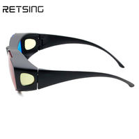 Gafas 3D Anaglíficas de Plástico para Juegos de Computadora, Rojo Cian, Rojo Azul, Precio de Fábrica, Alta Calidad