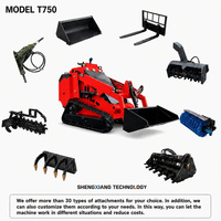 Minipala cingolata T750 all'ingrosso, prezzo di fabbrica, motore diesel Yanmar Kubota, batteria al litio opzionale, 410 kg, EPA EURO5