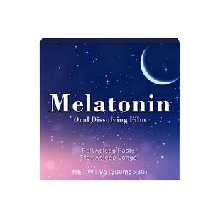 VitaHall OEM <span class=keywords><strong>Film</strong></span> oral à dissolution naturelle de mélatonine pour adultes, aide au sommeil, gestion de l'insomnie et relaxation, qualité alimentaire - Product Image 1