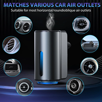 Diffuseur d'aromathérapie portable pour voiture avec clip de ventilation, 3 huiles essentielles, diffuseur ultrasonique USB en aluminium, personnalisable