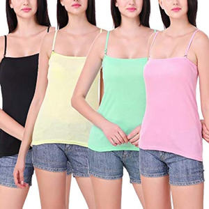 เสื้อกล้ามโมดอลเนื้อนุ่มพิเศษ ทนทาน สำหรับผู้หญิง แบบไร้ตะเข็บ สายเดี่ยว สไตล์ลำลอง ใส่ซ้อนกันได้ - Product Image 5