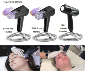 Appareil de <span class=keywords><strong>micro</strong></span>-aiguilletage fractionné RF 3 en 1 pour le raffermissement de la peau, le lifting du visage, la cryothérapie, le lifting du visage, <span class=keywords><strong>micro</strong></span>-aiguilletage professionnel - Product Image 4
