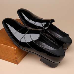 Para <span class=keywords><strong>Amazon</strong></span>, superventas, zapatos de vestir formales de negocios para hombres, Oxfords, estilo británico, brillante, informal, transpirable, sin cordones - Product Image 3