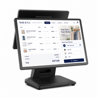 Sistema POS con Pantalla Táctil para Escritorio, Windows 10/11, con Pantalla para el Cliente y Terminal de Pedidos sin Efectivo para Panadería/Cafetería