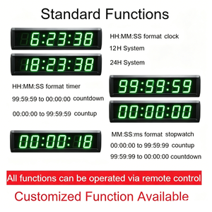 Reloj de Pared Digital LED Programable Electrónico GANXIN Versátil con Pantalla Verde de 1.8 Pulgadas, con <span class=keywords><strong>Temporizador</strong></span> de <span class=keywords><strong>Cuenta</strong></span> Regresiva y Cronómetro - Product Image 3
