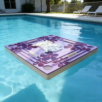 Conception personnalisée Pool Mahjongg Plateau de jeu Carré Mousse Pool Mahjong Table flottante