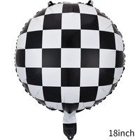 Ballon décoratif Qudoo en film d'aluminium, 1 couleur, motif pneu de moto et casque, thème course de formule, pour le Poisson d'avril