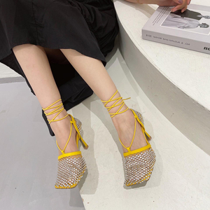 Zapatos de tacón de encaje con talón de red para mujer 2025 Busy Girl, zapatos de tacón alto para mujer 2022 - Product Image 5