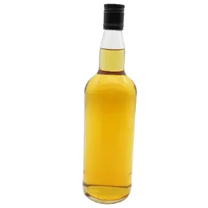 Transparent Cylindrical 750ml Whiskey Glass Bottle for Alcohol 0.75L Vodka Bottles Wholesale