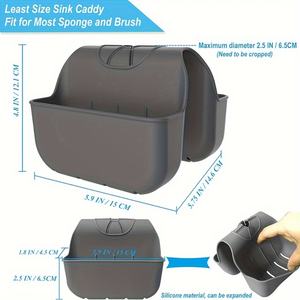 Lavabo décoratif pour la cuisine <span class=keywords><strong>Liquide</strong></span> <span class=keywords><strong>vaisselle</strong></span> Silicone Caddy Savon suspendu <span class=keywords><strong>Porte</strong></span>-éponge de cuisine - Product Image 3