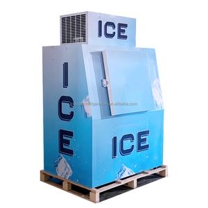 Công nghiệp Ice bin Tủ lạnh lạnh lưu trữ Băng merchandiser ngoài trời Quạt làm mát/lạnh tường đá Tủ đông với bánh xe - Product Image 3