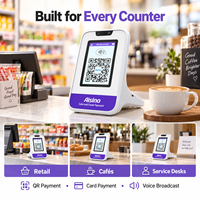 Terminal de point de vente Aisino Q161 Pro avec processeur double cœur, mémoire 16/8 Mo, système d'exploitation RTOS, écran couleur, 4G/Wi-Fi sans fil, affichage de code QR dynamique