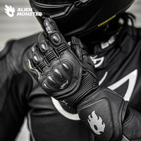 ALIEN MONSTER CE Gants de course de haute qualité en cuir et fibre de carbone Gants d'équitation de moto coupe-vent