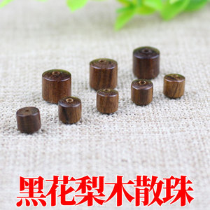 Black Rosewood Loose Beads Round Spacer Wood Beads For <b>Bracelet</b> Making 108 Count <b>Buddhist</b> Jewelry Accessories Barrel Shape - Product Image 4