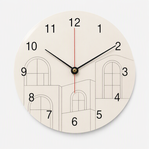 Orologio <span class=keywords><strong>da</strong></span> <span class=keywords><strong>Parete</strong></span> in Acrilico Personalizzabile con Disegno Architettonico, 20cm, per Decorazione Artistica Domestica - Product Image 1