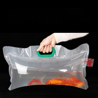 Sac d'emballage d'oxygène de transport de livraison de poisson vivant avec sac en plastique transparent portable de fruits de mer d'oxygénation gonflable et à poignée