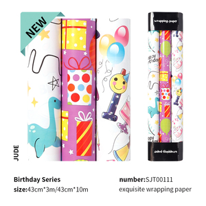<b>Wrapping</b> <b>Paper</b> 43*300cm Factory Manufacturer Custom 80g <b>Paper</b> <b>Birthday</b> Valentine's Day Cartoon Glossy <b>Paper</b> Gift <b>Wrapping</b> - Product Image 4