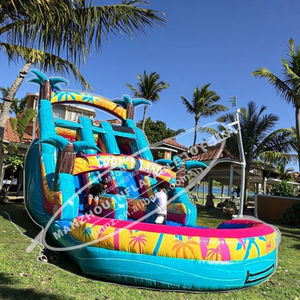 <span class=keywords><strong>Toboggan</strong></span> aquatique gonflable hybride à double voie avec <span class=keywords><strong>piscine</strong></span> Holiday Beach Islands Flow - Product Image 5