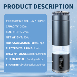 OEM thông minh Hydrogen chai nước 8000ppb nồng độ cao màn hình cảm ứng USB powered chứng nhận phân tử Hydrogen máy - Product Image 5