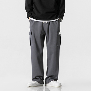 Người Đàn Ông Baggy Quá Khổ Hàng Hóa Lỏng Lẻo Theo Dõi Mồ hôi Quần Homme Tùy Chỉnh Người Đàn Ông Bông Rộng Thẳng Chân Baggy Mồ hôi - Product Image 6