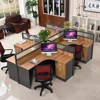 Ensemble de bureau double en forme de T avec chaise, style nordique, en PVC, combinaison libre pour le travail de bureau