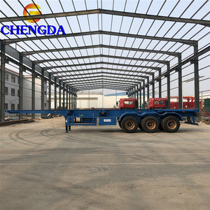 Chengda 3 essieux 40ft <span class=keywords><strong>squelette</strong></span> châssis à plat remorque 40ft conteneur remorque à vendre - Product Image 6