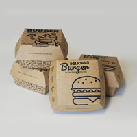 Sac en papier kraft biodégradable résistant à la graisse pour emballage de restauration rapide, avec logo personnalisé, vente en gros