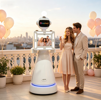 Modèle de photomaton robotisé mobile pour mariages, fêtes et célébrations, avec édition automatique à distance et impression, destiné aux entreprises de location d'événements