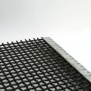 고주파 진동 건축 아연 도금 사암 광산 스크린 메쉬 304 스테인레스 스틸 금속 짠 압착 와이어 메쉬
