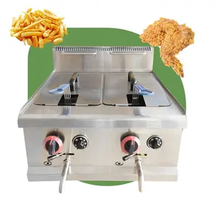 Freidora De Pollo a Precion Table Top Fry Chip Machine 20l Verly Deep Friyer Use a Gas Fryer Lpg 2 Tanks