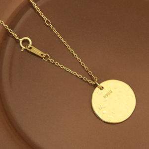 <span class=keywords><strong>Collana</strong></span> con ciondolo rotondo VIANRLA in <span class=keywords><strong>argento</strong></span> sterling 925 con <span class=keywords><strong>leone</strong></span> in rilievo placcato oro 18k - Product Image 3