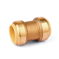 Raccord poussoir de plomberie en laiton sans plomb B & H Raccord rapide 1/2 "Pex Push Fit dans les raccords pour système de tuyauterie Pex