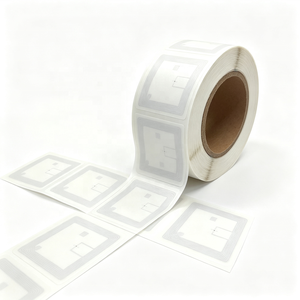 Etiqueta RFID para Libros de Biblioteca 50x50mm XAT 13.56 MHz HF, Etiqueta Adhesiva de Papel PET Blanco Recubierto, Impermeable - Product Image 3