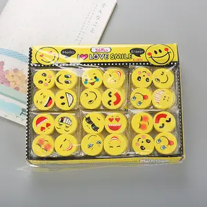 2023 New arrivals novelty Children Education stationery wholesale Ready to ship Students cartoon smiling face rubber erasers