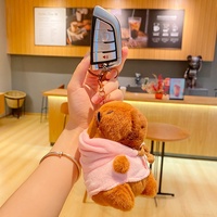 Dessin animé créatif Capybara Capibara poupée Couple peluche sweat porte-clés petit sac pendentif en peluche pour petit cadeau en gros
