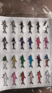 Cartoon Shark Sticker Digital Printed Self-Adhesive <b>Clear</b> BOPP Promotional Decal <b>Gloss</b> Lamination - Product Image 5
