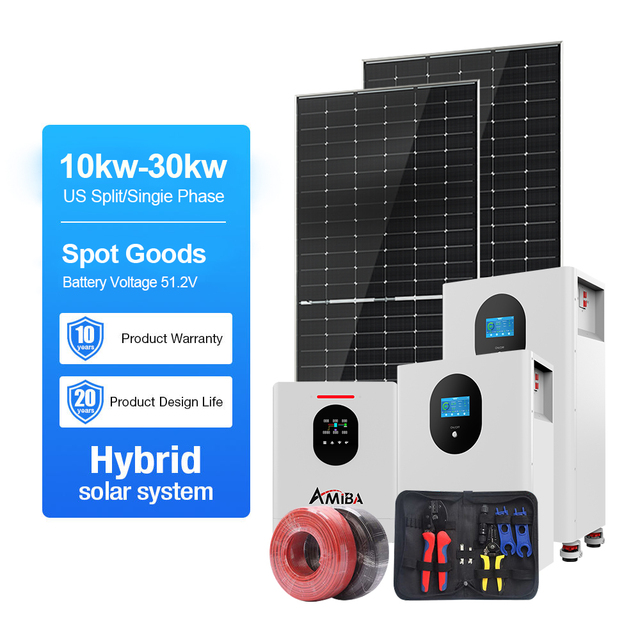 High Quality Hybrid Home Solar Power System 6Kw 5Kw 10Kw 15KW Solar Energy System with MPPT Controller and Lithium Ion Battery