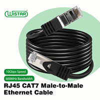 Câble Ethernet RJ45 mâle-mâle Cat7 ultra-mince haute vitesse WISTAR pour ordinateur et imprimante