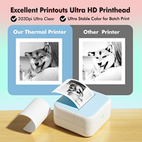 Printer Thermal Portabel Multi-Warna untuk Label Stiker Foto untuk Perusahaan Dagang Printer Thermal Bluetooth Murah Kustom