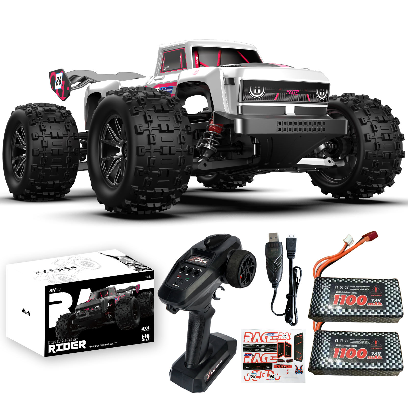 SMRC-S910PRO-Blanc-Rose (double batterie)