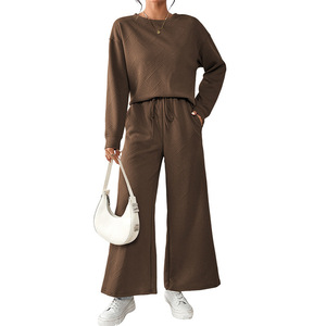2025 européen américain ample Simple couleur unie décontracté femmes automne nouvelle Texture tricot Anti-boulochage <span class=keywords><strong>2</strong></span> pièces Shorts ensemble 171 - Product Image 4