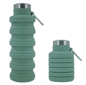 Bouteille d'eau pliable en silicone sans BPA, réutilisable, facile à transporter, pour enfants à l'école, à boire directement, anti-fuite, pour la course à pied, personnalisable - Product Image 4