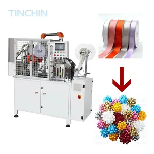 Fully Automatic PP Ribbon Plastic Colorful Floral Bow Making Machine Gift Star Bow Forming Making Machine