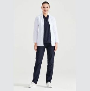 Bata <span class=keywords><strong>de</strong></span> <span class=keywords><strong>Laboratorio</strong></span>, Uniforme <span class=keywords><strong>de</strong></span> Hospital, Tejido para Mujer, Diseños <span class=keywords><strong>de</strong></span> Uniformes <span class=keywords><strong>de</strong></span> Oficina, Poliéster y Algodón, Gran Venta, Alta Calidad, Color Blanco - Product Image 2